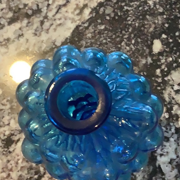 Vintage Grape Blue Glass Decanter - Picture 6 of 9